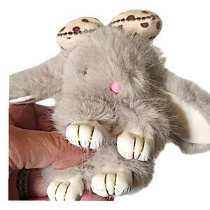 BUY IT NOW PRICE 1 Light Gray bunny Bag Charm